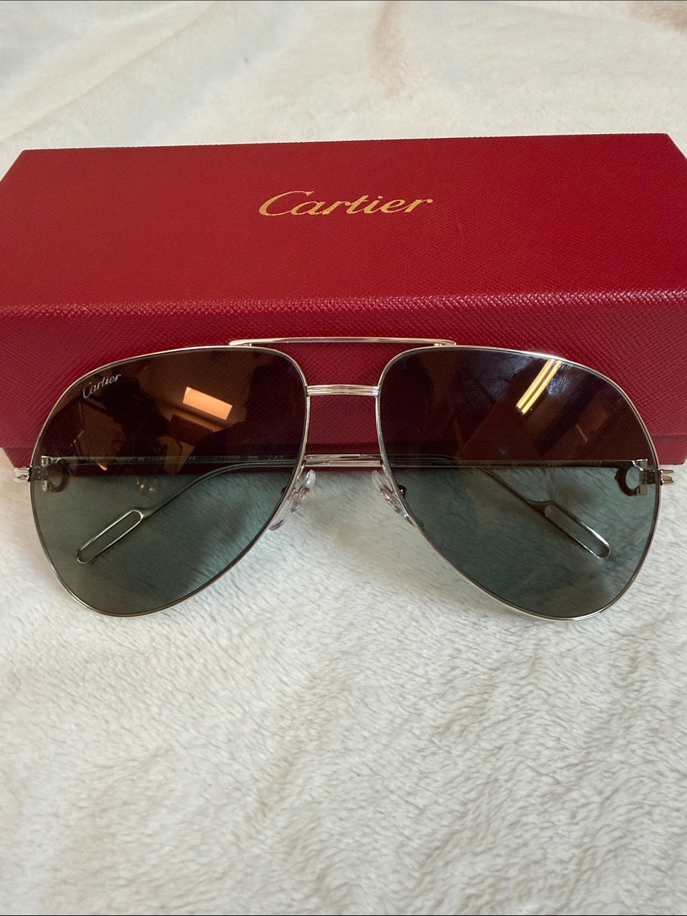 Cartier Aviator Sunglasses - Metal Frame Gradient Lenses